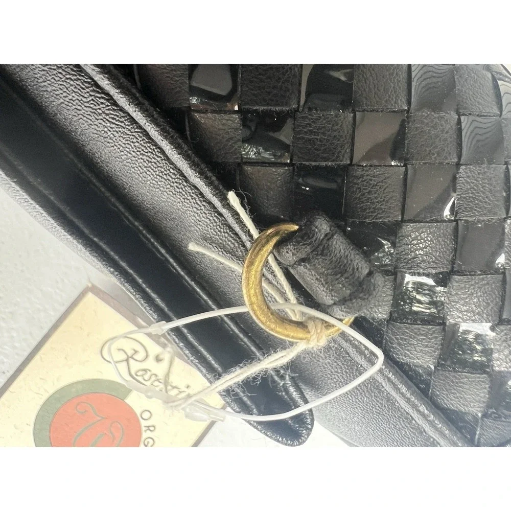 Rosetti Black Basketweave Convertible Whopper Crossbody Clutch Wallet + Cosmetic